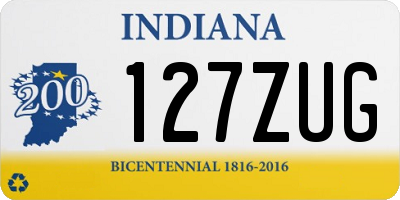 IN license plate 127ZUG