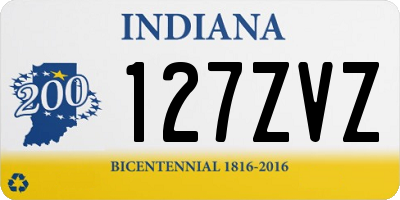 IN license plate 127ZVZ