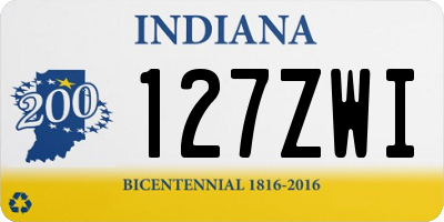 IN license plate 127ZWI