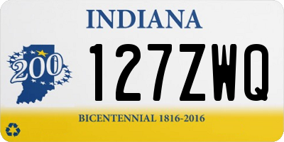 IN license plate 127ZWQ