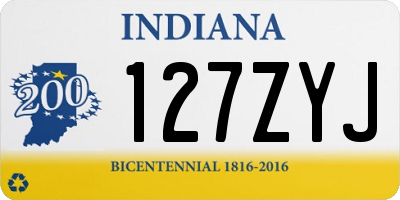 IN license plate 127ZYJ