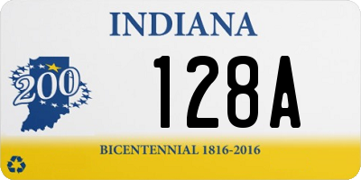 IN license plate 128A