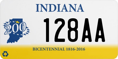 IN license plate 128AA