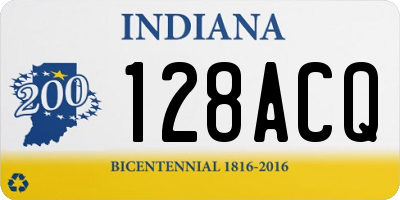 IN license plate 128ACQ