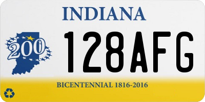 IN license plate 128AFG