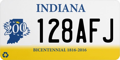 IN license plate 128AFJ