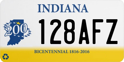 IN license plate 128AFZ