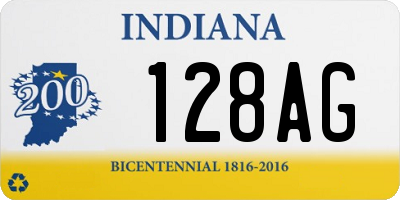 IN license plate 128AG