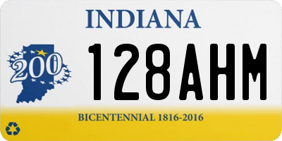 IN license plate 128AHM