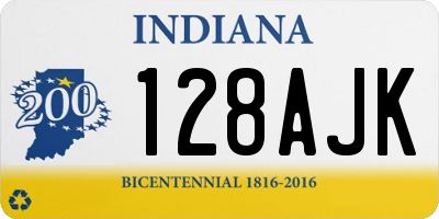 IN license plate 128AJK
