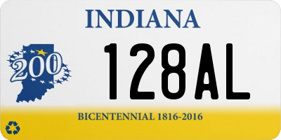 IN license plate 128AL