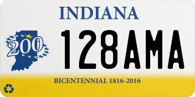 IN license plate 128AMA