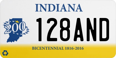 IN license plate 128AND