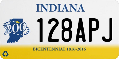 IN license plate 128APJ