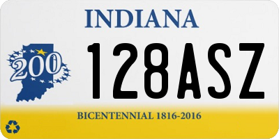IN license plate 128ASZ