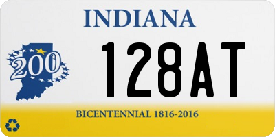 IN license plate 128AT