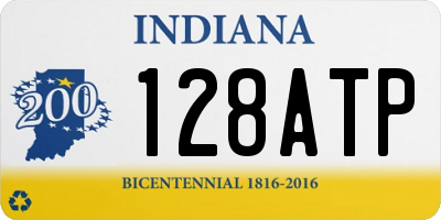 IN license plate 128ATP