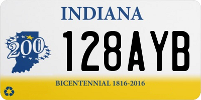 IN license plate 128AYB