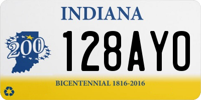 IN license plate 128AYO