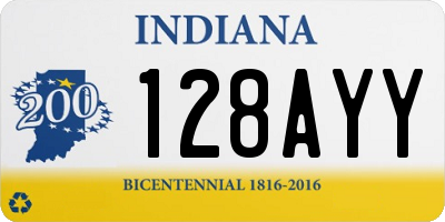 IN license plate 128AYY