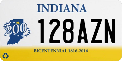 IN license plate 128AZN