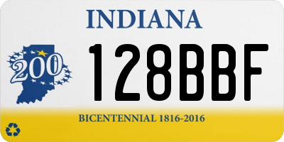 IN license plate 128BBF
