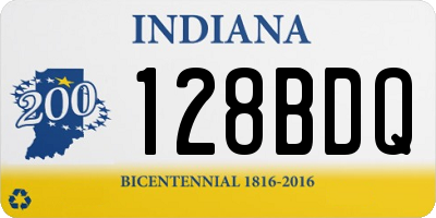 IN license plate 128BDQ