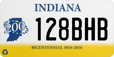 IN license plate 128BHB