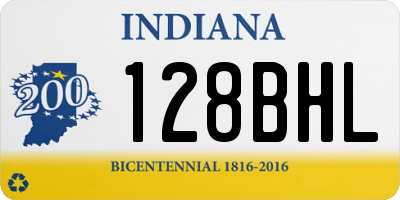 IN license plate 128BHL