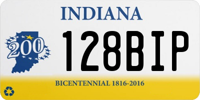 IN license plate 128BIP
