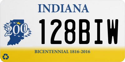 IN license plate 128BIW