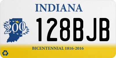 IN license plate 128BJB
