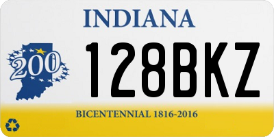 IN license plate 128BKZ