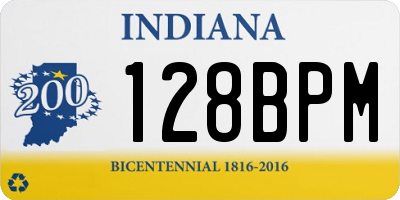 IN license plate 128BPM
