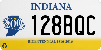 IN license plate 128BQC