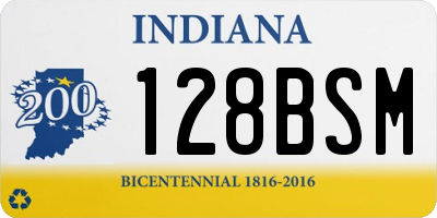 IN license plate 128BSM