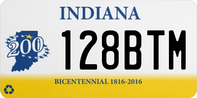 IN license plate 128BTM