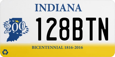 IN license plate 128BTN