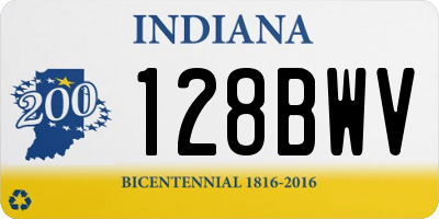 IN license plate 128BWV