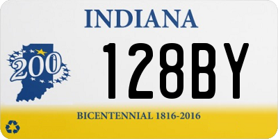 IN license plate 128BY