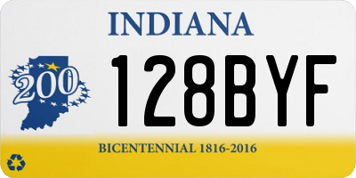 IN license plate 128BYF