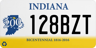 IN license plate 128BZT