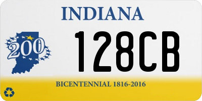 IN license plate 128CB