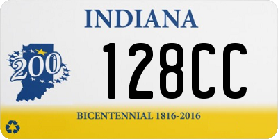 IN license plate 128CC