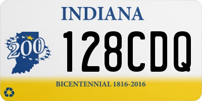 IN license plate 128CDQ