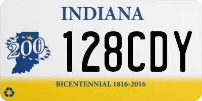 IN license plate 128CDY