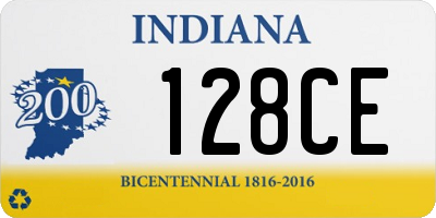 IN license plate 128CE