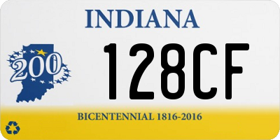 IN license plate 128CF