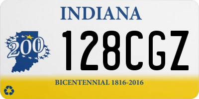 IN license plate 128CGZ