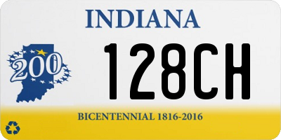 IN license plate 128CH